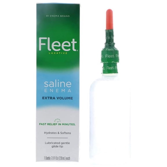 Fleet Saline Enema Extra Volume 7.8 oz. Pack of 3