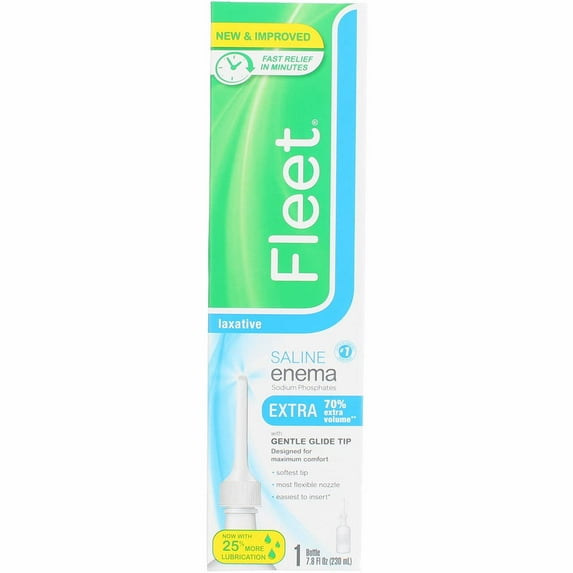 Fleet Saline Laxative Enema, 7.8 Fl. Oz (Packaging May Vary)