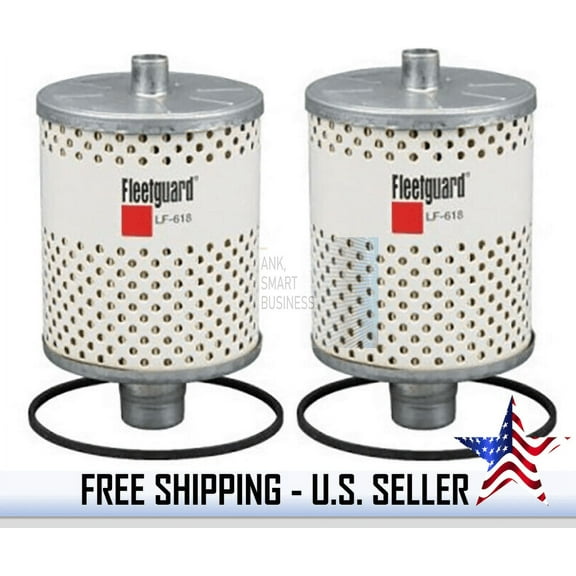 Fleetguard Lube Cartridge Oil Filter LF618 - Replaces 376374R91 (PACK OF 2)