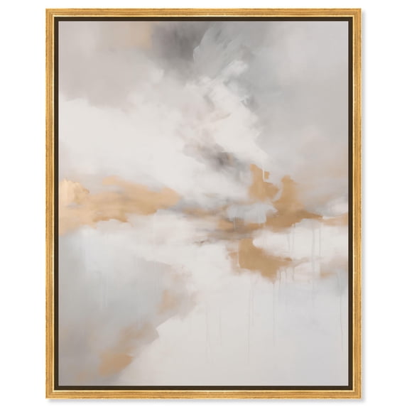 Fleeting Gold I Canvas Muted Elegant Art by Art Remedy, Gold Frame, 24 x 30