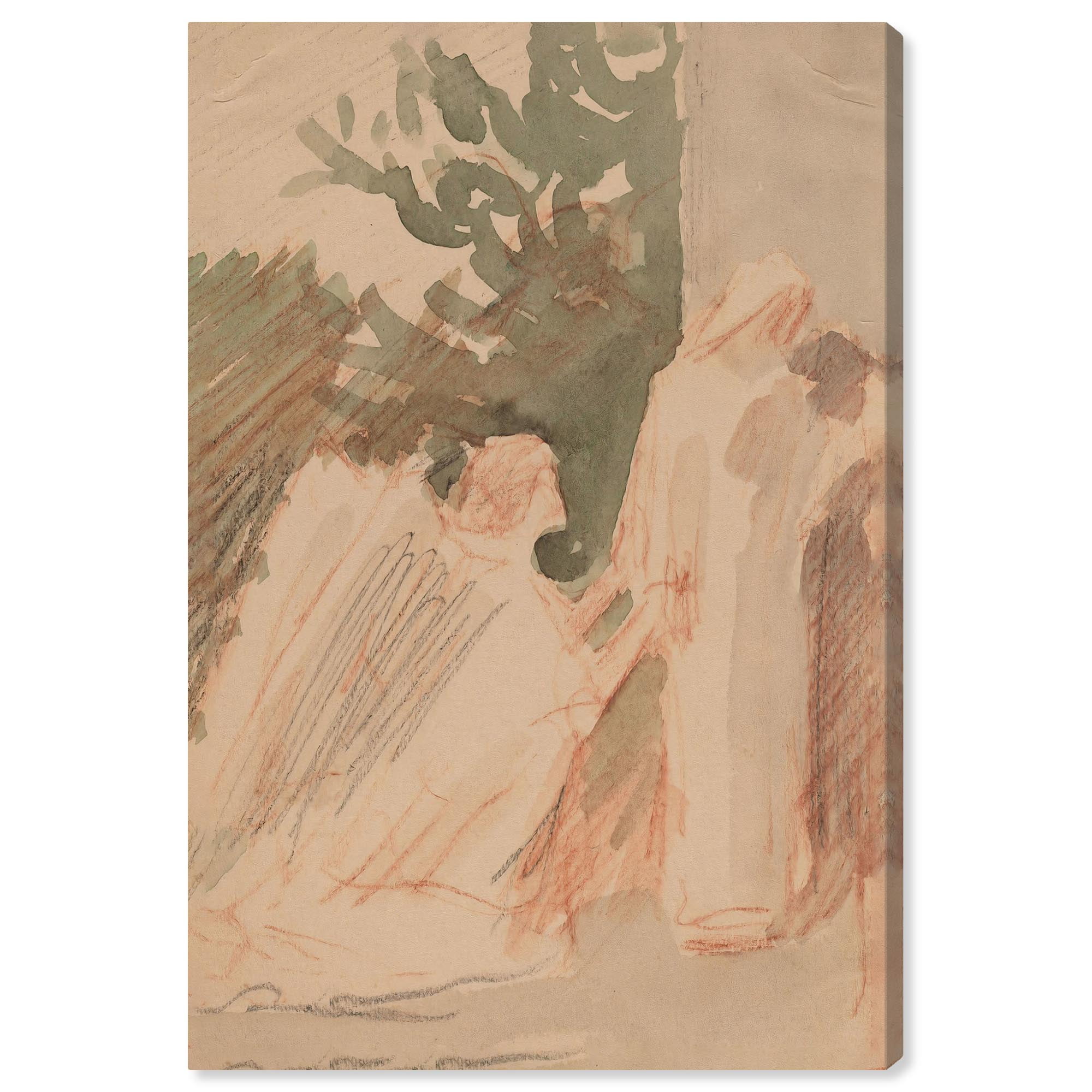 Vintage Landscape Wrapped Canvas Art in 24" x 16"