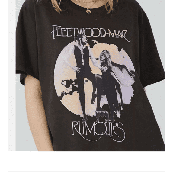 Fleetwood Mac Rumours Album Retro Rock Band Graphic T-Shirt - Walmart.com