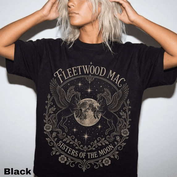 Fleetwood Mac Sisters of the Moon Vintage Rock Music Graphic T-Shirt ...