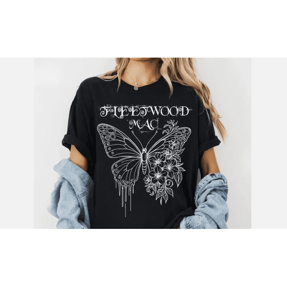 Fleetwood Mac Stevie Nicks Retro Classic Rock Band Graphic T-Shirt ...
