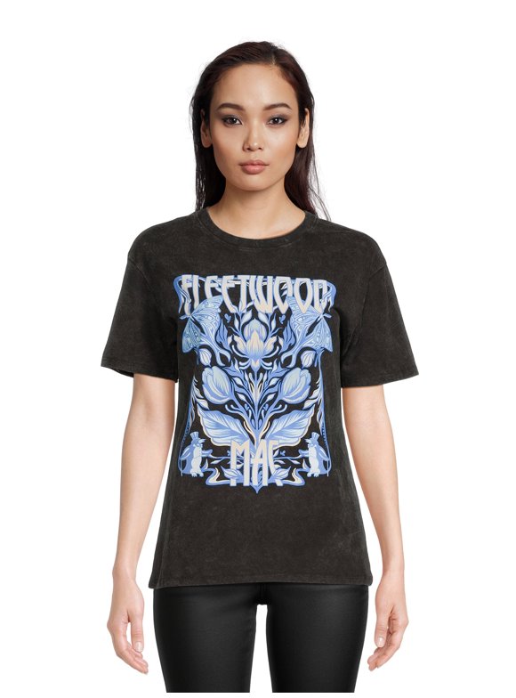 Fleetwood Mac T-Shirt Stars And Penguins Logo Officiel - Unisexe Noir, Coton Doux, Rock Legend