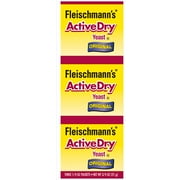 Fleischmann's Active Dry Yeast, 0g Sodium,3 Count, 1/4oz.