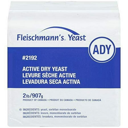 Fleischmann's Active Dry Yeast 2 LB 32 oz Bag 2 PACK - Yeast for Baking Bread at Home, Bakeries, Pizzerias, Restaurants, and More