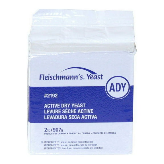 Fleischmann s Active Dry Yeast, 2 lbs Vacuum Pack, 12/Case