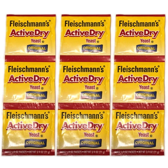Fleischmann's Active Dry Yeast OKA4Strip, 0.25 Ounce (9 Count)