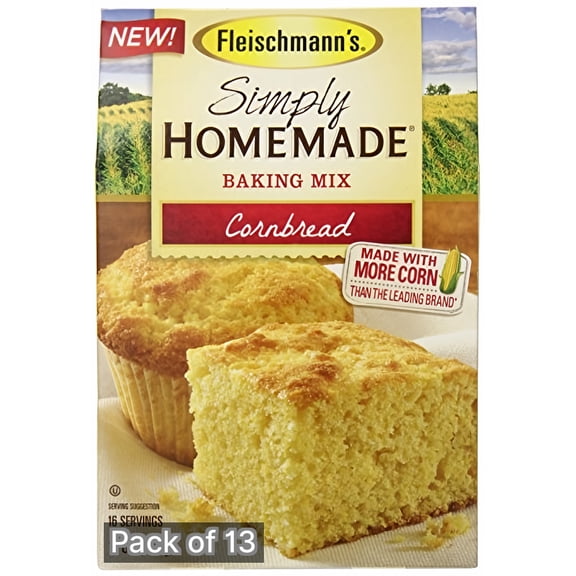 Fleischmann's Simply Homemade Cornbread Baking Mix 15 oz Box (Pack of 13)