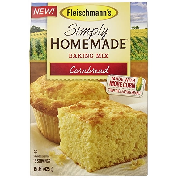 Fleischmann's Simply Homemade Cornbread Baking Mix 15 oz Box (Pack of 6)
