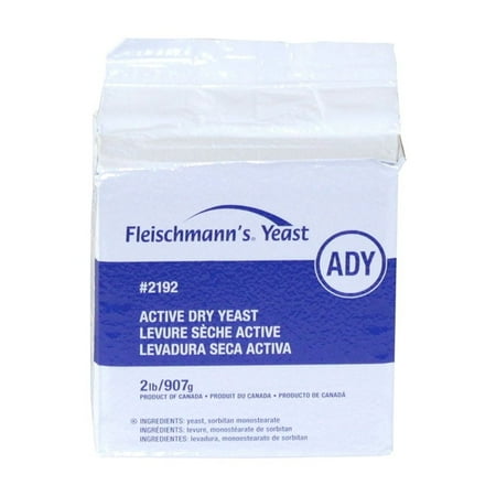 Fleischmann s Active Dry Yeast, 2 lbs Vacuum Pack, 12/Case