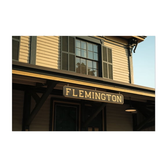 Flemington 02 - Flemington New Jersey Photography Architecture Vintage Rustic Travel Poster Subway Sign Unframed Wall Art Print 4 x 6 inches