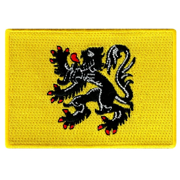 Flemish Flanders Flag Embroidered Iron-on Patch
