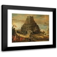 thumbnail image 1 of Flemish School 14x12 Black Modern Framed Museum Art Print Titled - The Tower of Babel (First Quarter of the 17th Century), 1 of 5