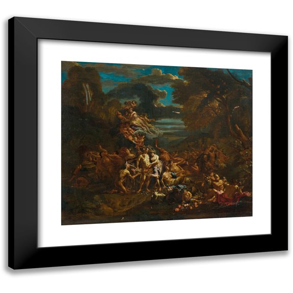 Flemish School 17x15 Black Modern Framed Museum Art Print Titled - Bacchanal (17th Century)