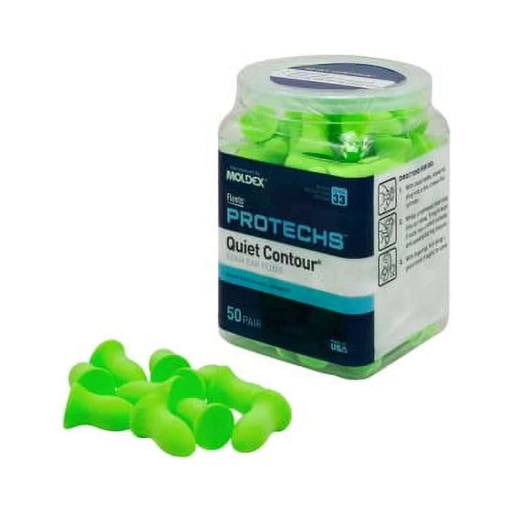Flents Ear Plugs, 50 Pair, Ear Plugs for Sleeping, Snoring, Loud Noise, Traveling, Concerts, Construction, \u0026 Studying, Contour to Ear, NRR 33
