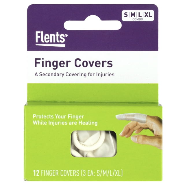 Flents Finger Cots Assorted Sizes Non Sterile Powder Free 12 Count