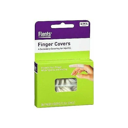 Flents Finger Covers Injury Secondary Covering Small Medium & Large 36 ct 2 Pack