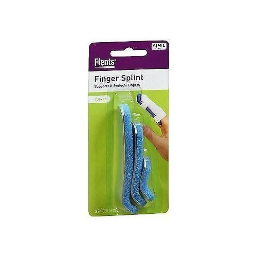 Flents Finger Splints Curved Assorted Supports & Protects Finger 3 Count 2 Pack