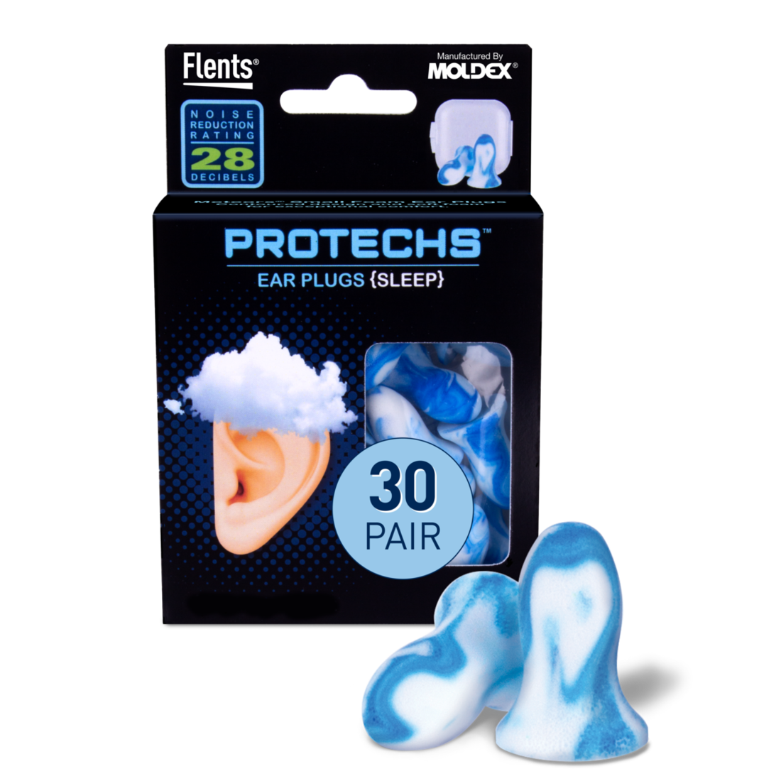 Flents PROTECHS™ Ear Plugs for Sleeping, 30 Pair with Case, NRR 28 - image 1 of 7