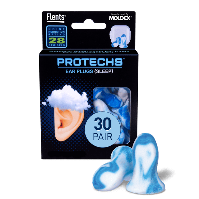 Flents PROTECHS™ Ear Plugs for Sleeping, 30 Pair with Case, NRR 28
