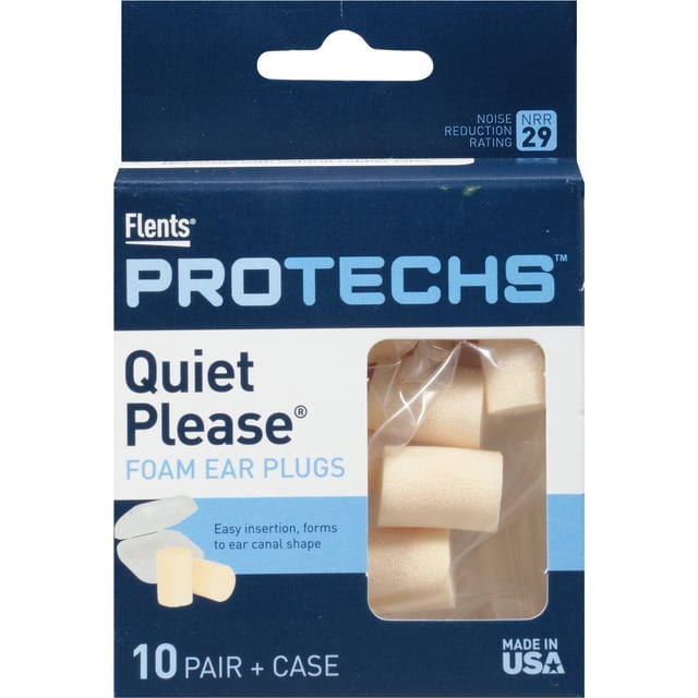 Flents Protechs Quiet Please Foam Ear Plugs Hearing Protection Includes