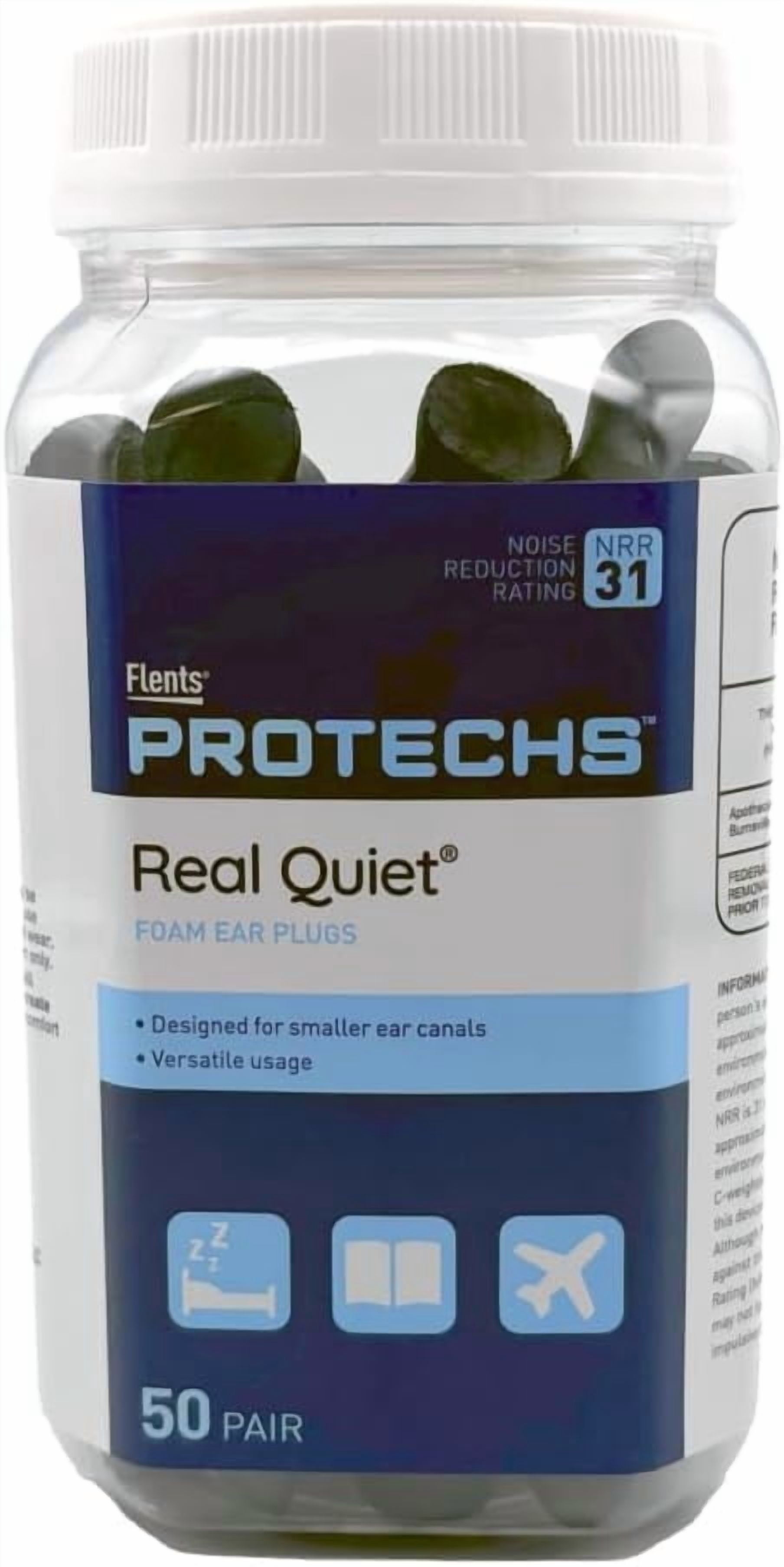 Ear Rocks Real Flents Protechs Real Quiet Foam Ear Plugs for Small Ear Canals ...