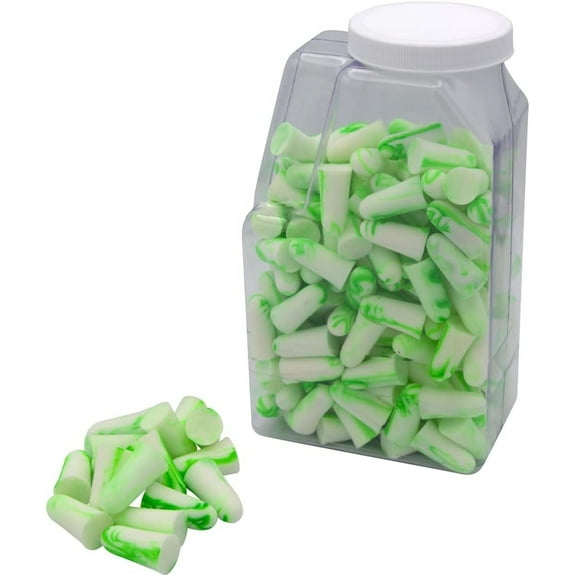 Flents Protechs Work Ear Plugs, NRR 33, Green, 100 Pair