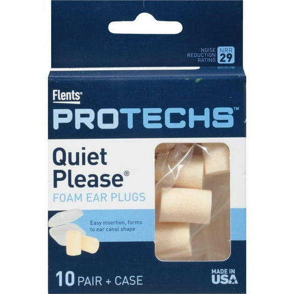 Flents Quiet! Please Foam Ear Plugs #F408-150 10 Pairs (Pack of 4)