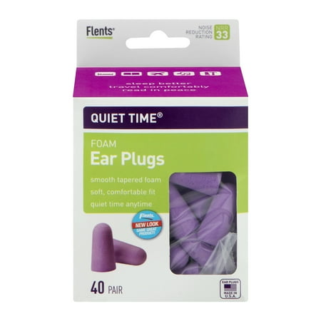 Flents Quiet Time Comfort Foam Earplugs, 40 Pair