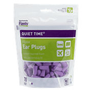 Flents Quiet Time® Soft Comfort Ear Plugs (NRR 33), Made in the USA (70 Pair)