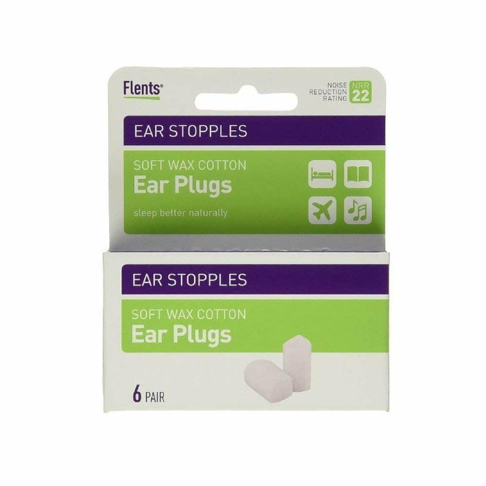 Flents Stopples Soft WaxCotton Noise Reduction Ear Plugs, 6ct, 6Pack