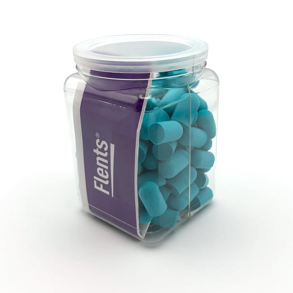 Flents Super Sleep Soft Comfort Ear Plugs, Teal, Made in the USA (50 Pair)