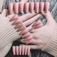 thumbnail image 1 of Flesh Complexion Diamond Nail Manicure Finished Wearing, 1 of 5