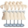 thumbnail image 1 of Flesh Female Hollow Back Mannequin Torso Set w/ Metal Stand with Metal Pole, S-M Sizes (5), 1 of 5
