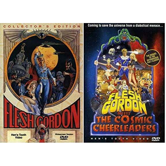 Flesh Gordon 1 One & Flesh Gordon 2 Two Meets The Cosmic Cheerleaders 2 DVD Set