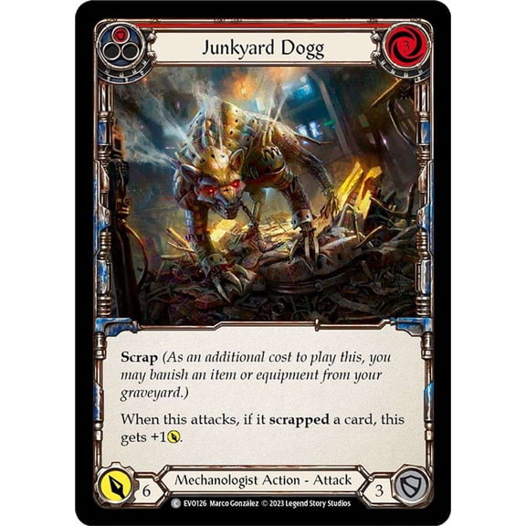 Flesh and Blood Bright Lights Common Junkyard Dogg EVO126 (Red)