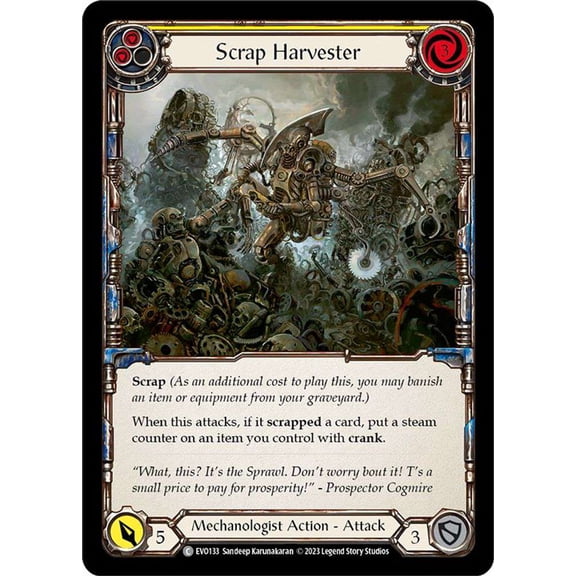 Flesh and Blood Bright Lights Common Scrap Harvester EVO133 (Yellow)