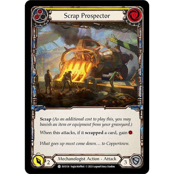 Flesh and Blood Bright Lights Common Scrap Prospector EVO136 (Yellow)