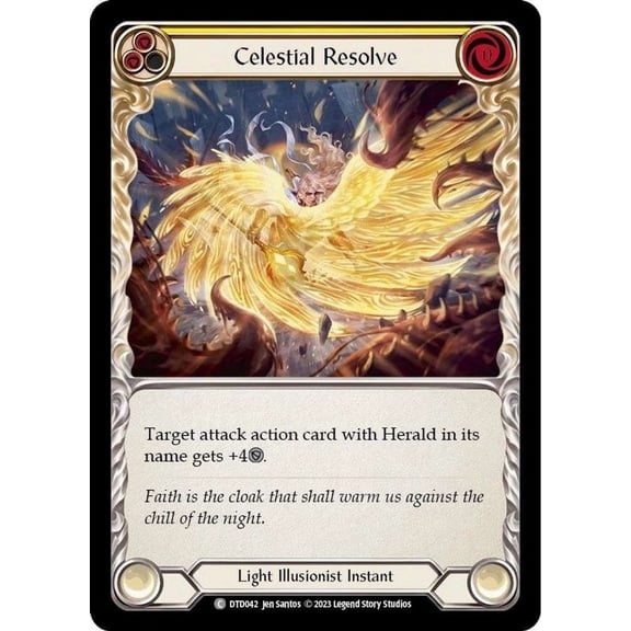 Flesh and Blood Dusk Till Dawn Common Celestial Resolve DTD042 (Yellow)