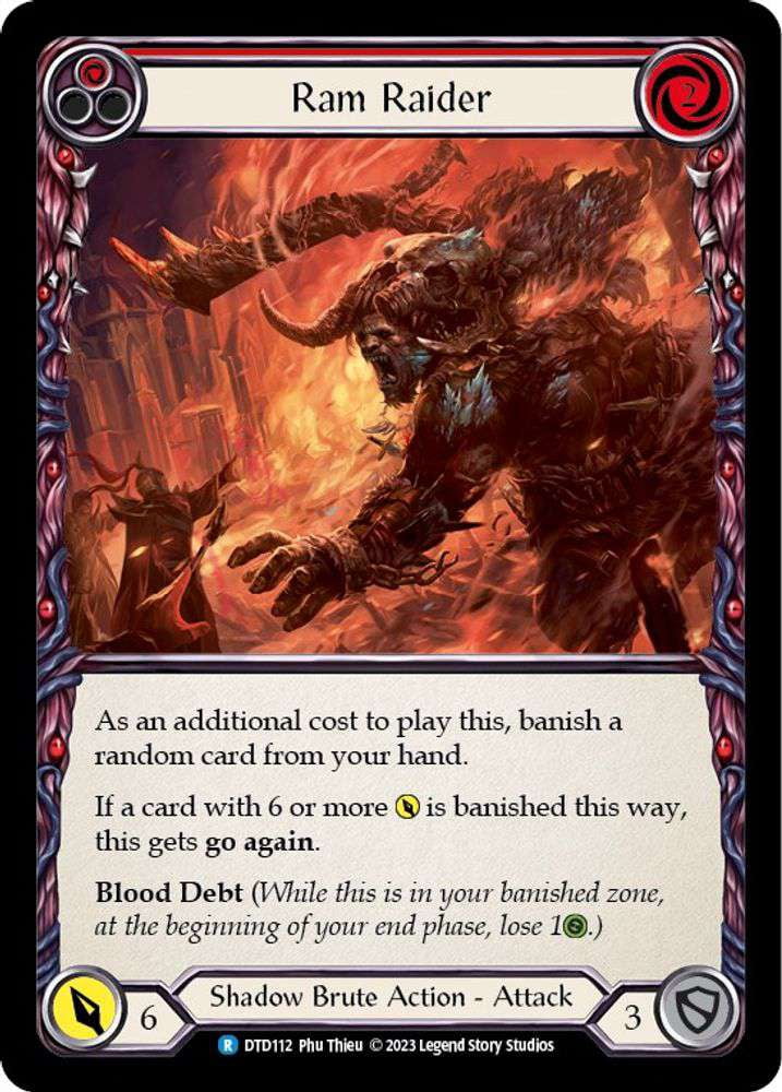 Flesh and Blood Dusk Till Dawn Rare Ram Raider DTD112 (Red) - Walmart.com