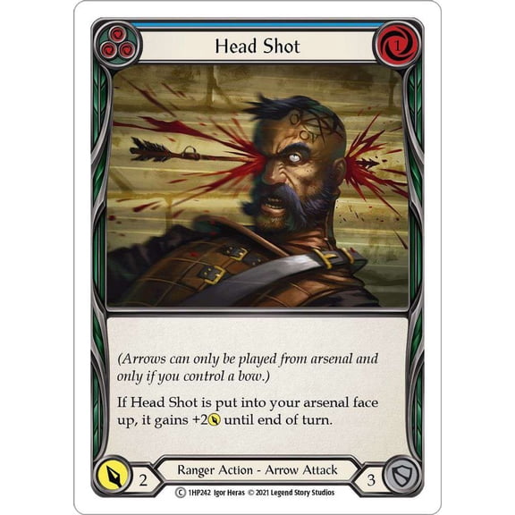 Flesh and Blood History Pack 1 Common Head Shot #1HP242 [Blue]