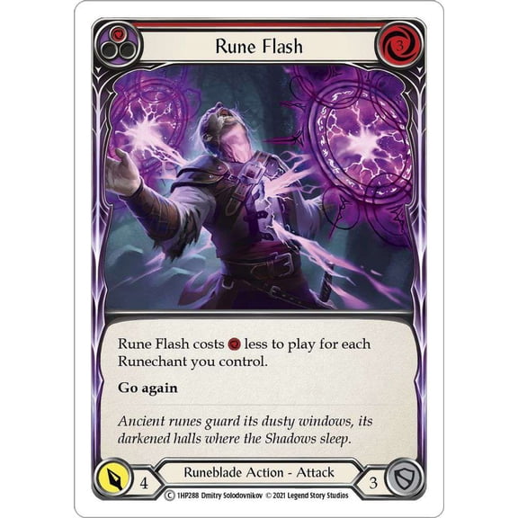 Flesh and Blood History Pack 1 Common Rune Flash #1HP288 [Red]
