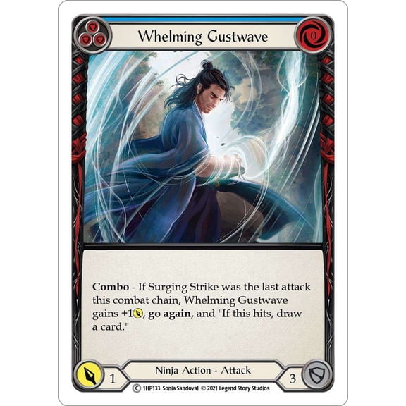 Flesh and Blood History Pack 1 Common Whelming Gustwave #1HP133 [Blue]