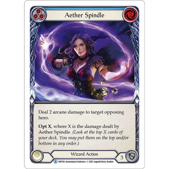 Flesh and Blood History Pack 1 Rare Aether Spindle #1HP316 [Blue]