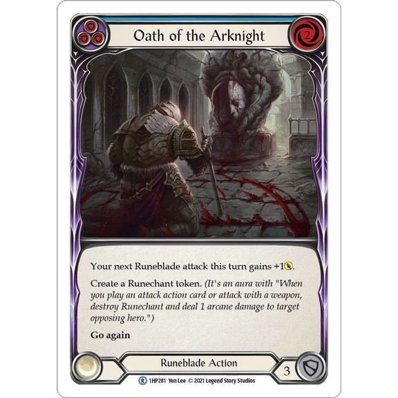 Flesh and Blood History Pack 1 Rare Oath of the Arknight #1HP281 [Blue]