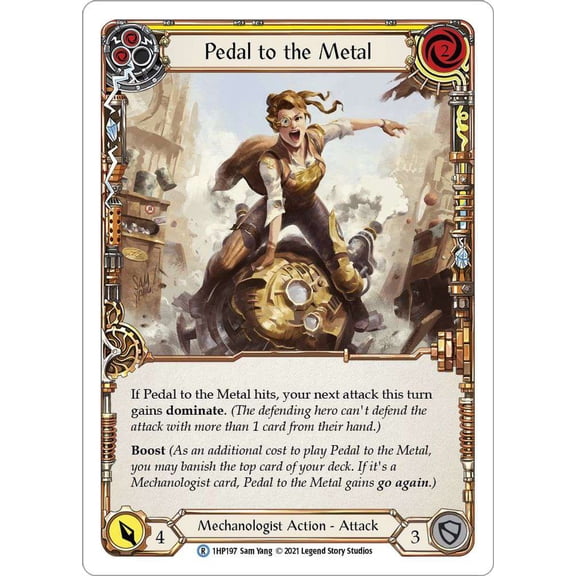 Flesh and Blood History Pack 1 Rare Pedal to the Metal #1HP197 [Yellow]
