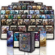 TCG Elements - Poke TCG Bundle, 100 Cards with 2 Legendary Cards, Vstar, Vmax, V, GX, EX, Radiant or Full Art Cards, 10 Foils, 90 Common/Uncommon Cards Deck Box