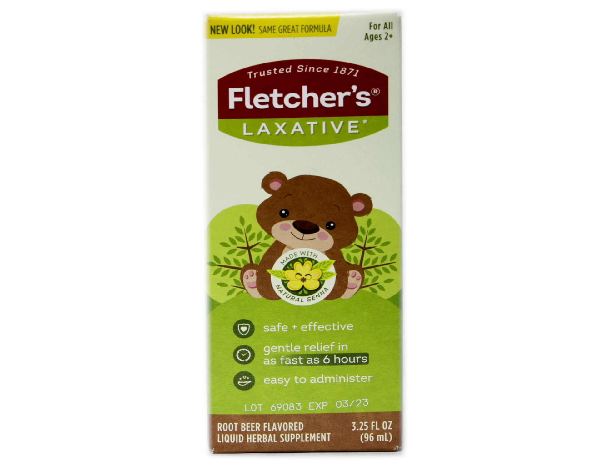Fletcher's Laxative, For Kids, Root Beer, 3.25-Ounce Bottles Each